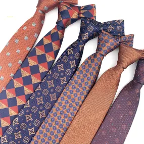 Jacquard Silk Necktie Woven Classic British Style Plaid Neck Ties | TS1-22