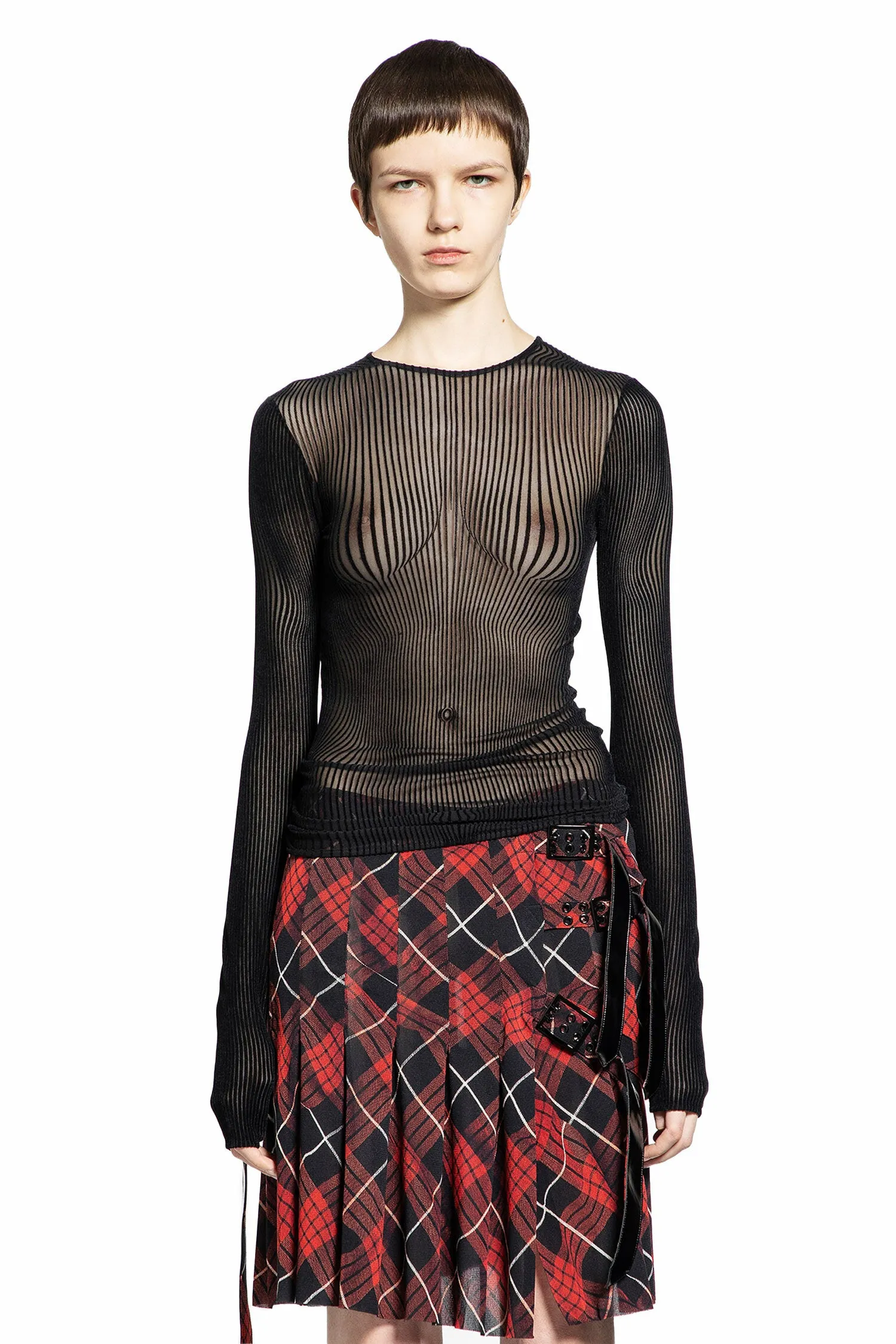 JEAN PAUL GAULTIER WOMAN BLACK TOPS