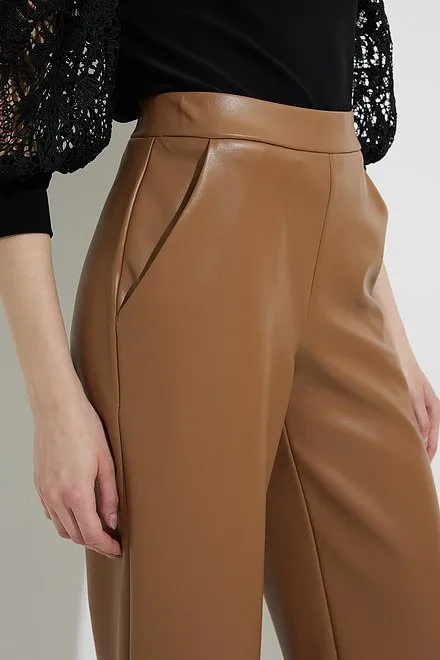 Joseph Ribkoff Faux Leather Flared Pants