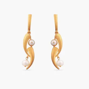 June Pearl Drop Silver Earrings