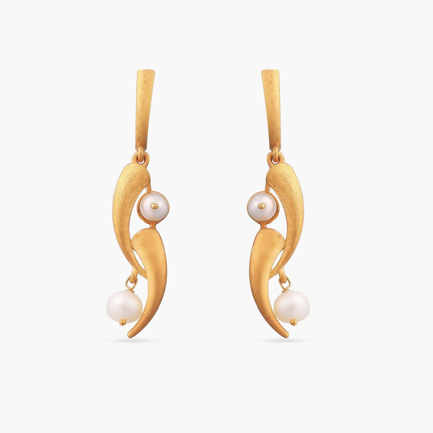 June Pearl Drop Silver Earrings