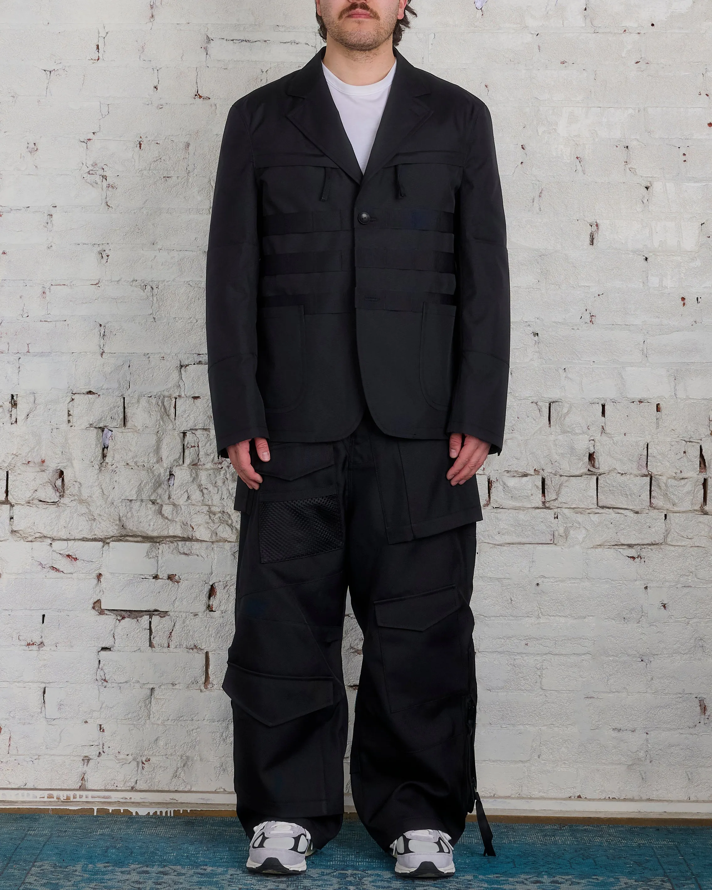 Junya Watanabe MAN Poly Oxford Utility Blazer Black