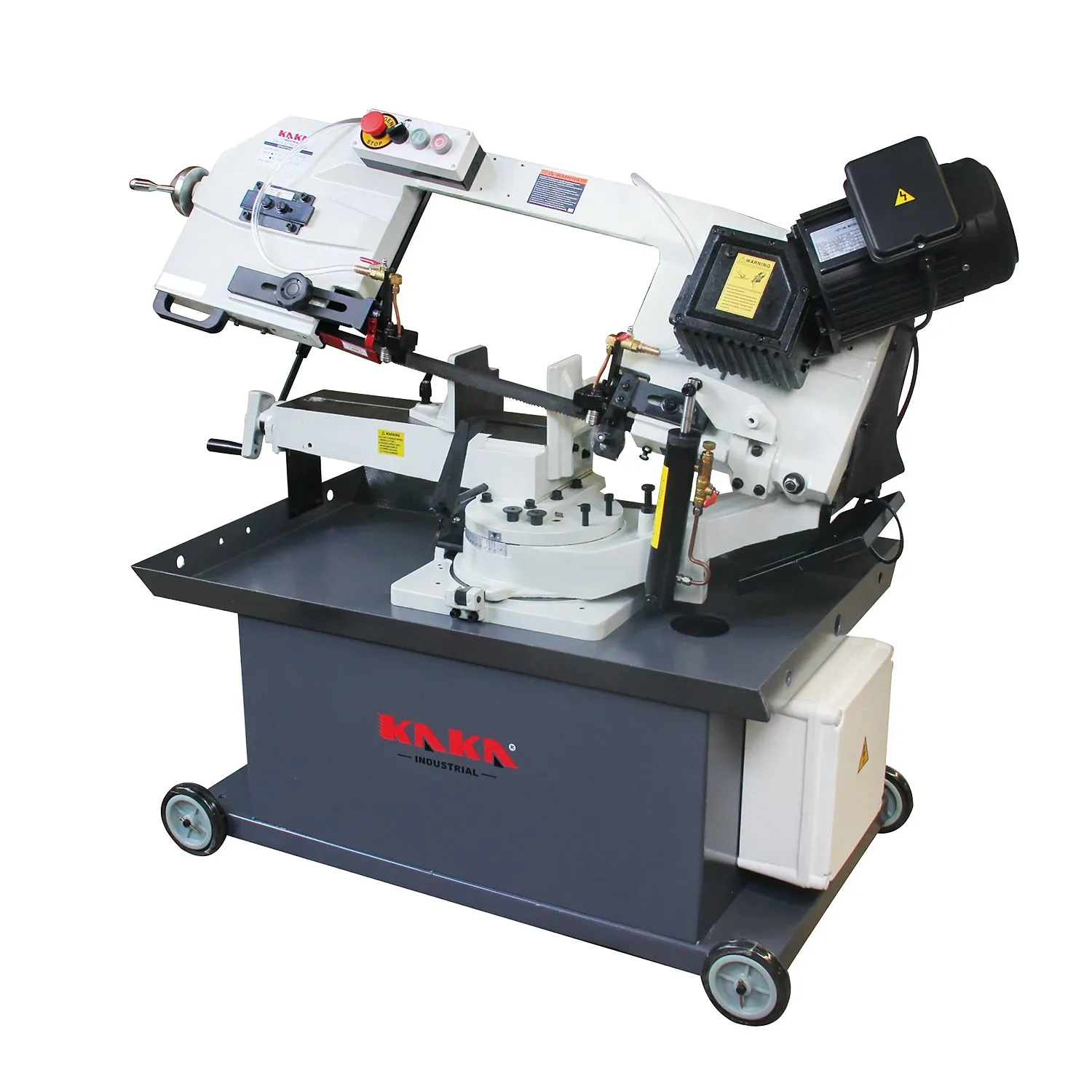 KANG INDUSTRIAL BS-912GR, Gear Drive Band Saw, 209 mm Round Bar Cutting Saw Machine with 3 Cutting Speed, 240V Power