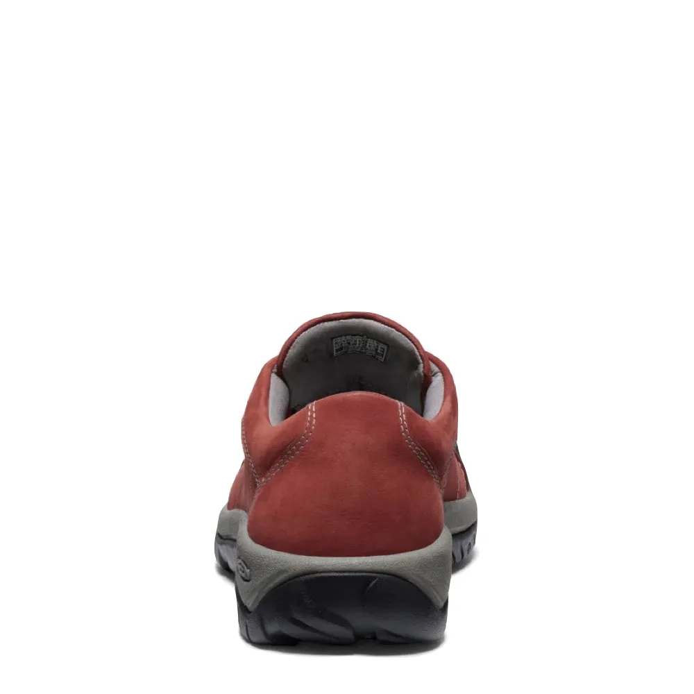 KEEN Women's Presidio Leather Tie in Fired Brick Red