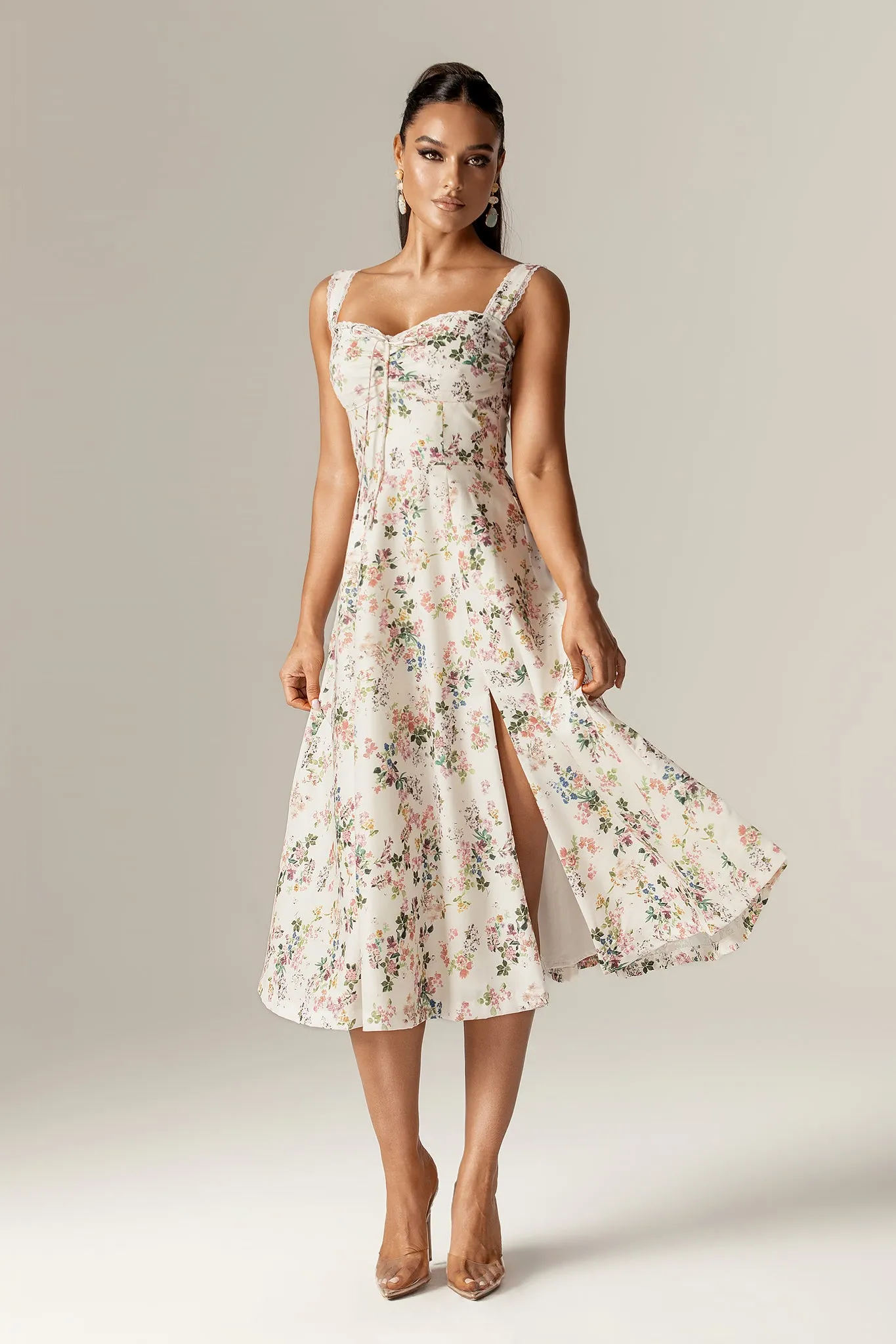 Kisha Floral Midi Sundress (Garden Print)