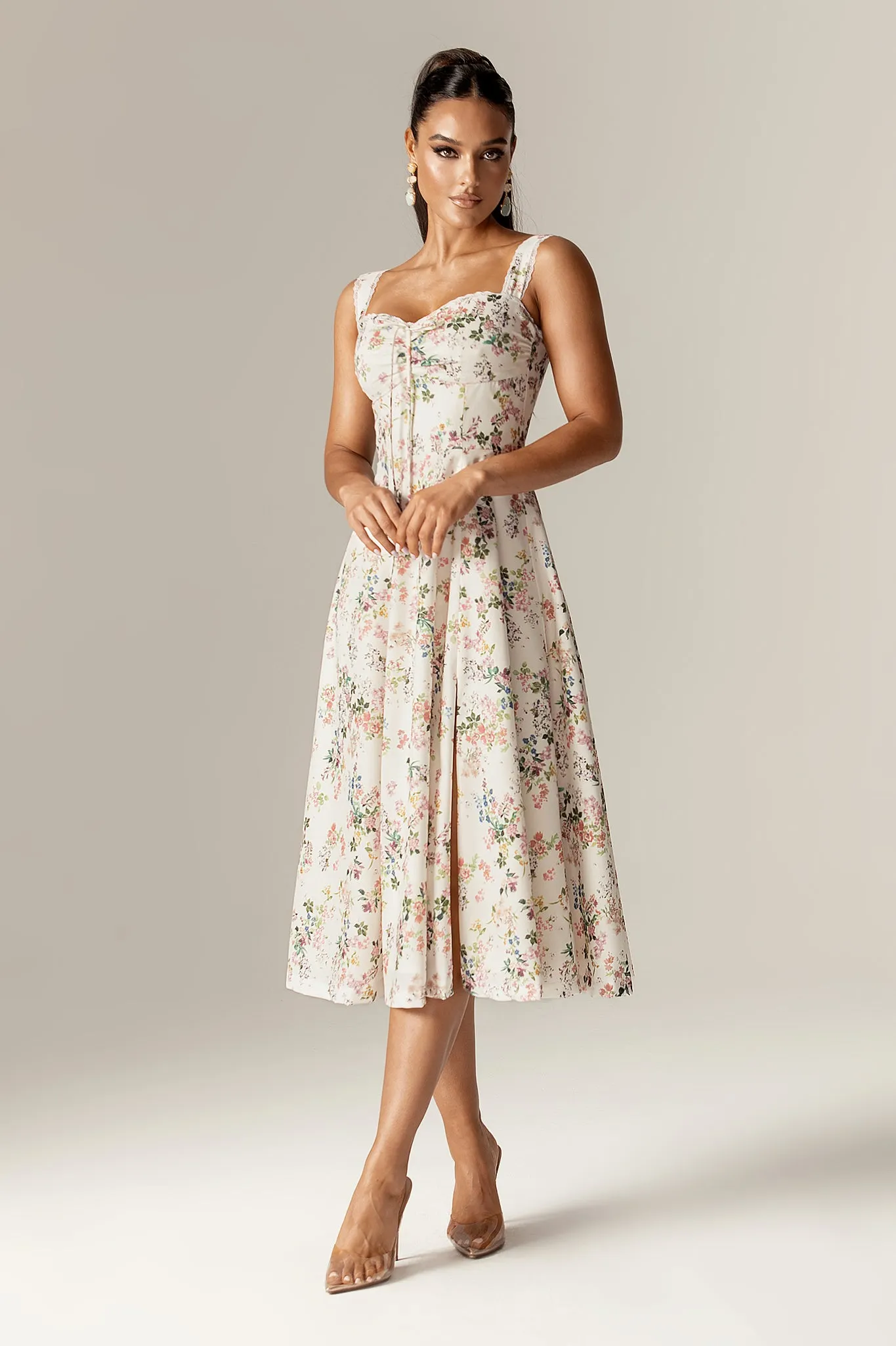 Kisha Floral Midi Sundress (Garden Print)