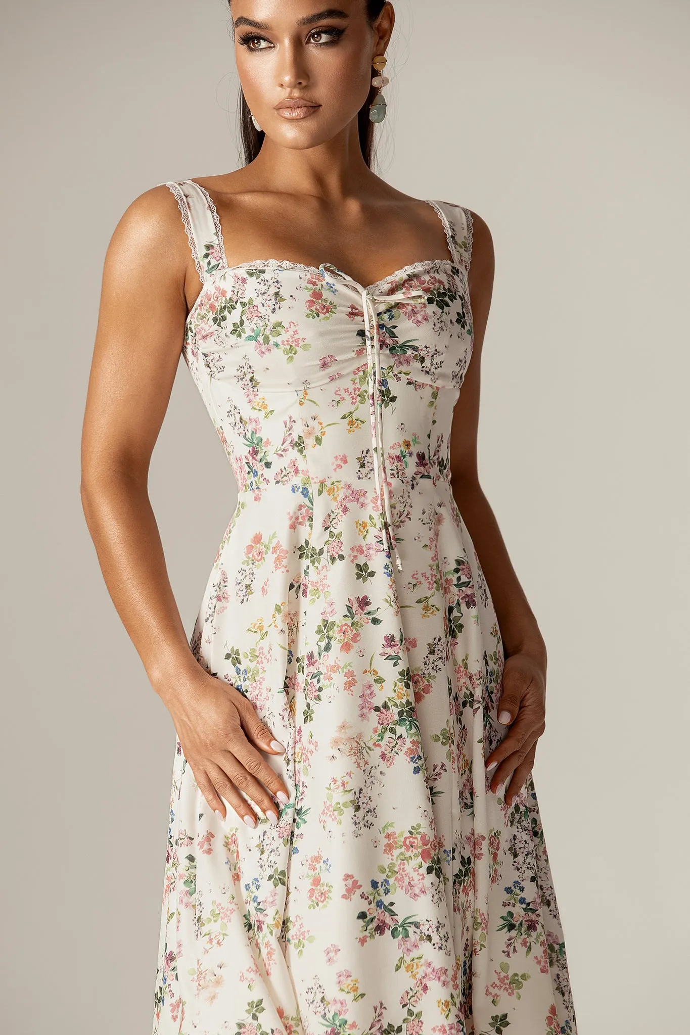 Kisha Floral Midi Sundress (Garden Print)