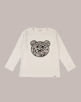 Leopard Animal Jacquard Applique Bear Top