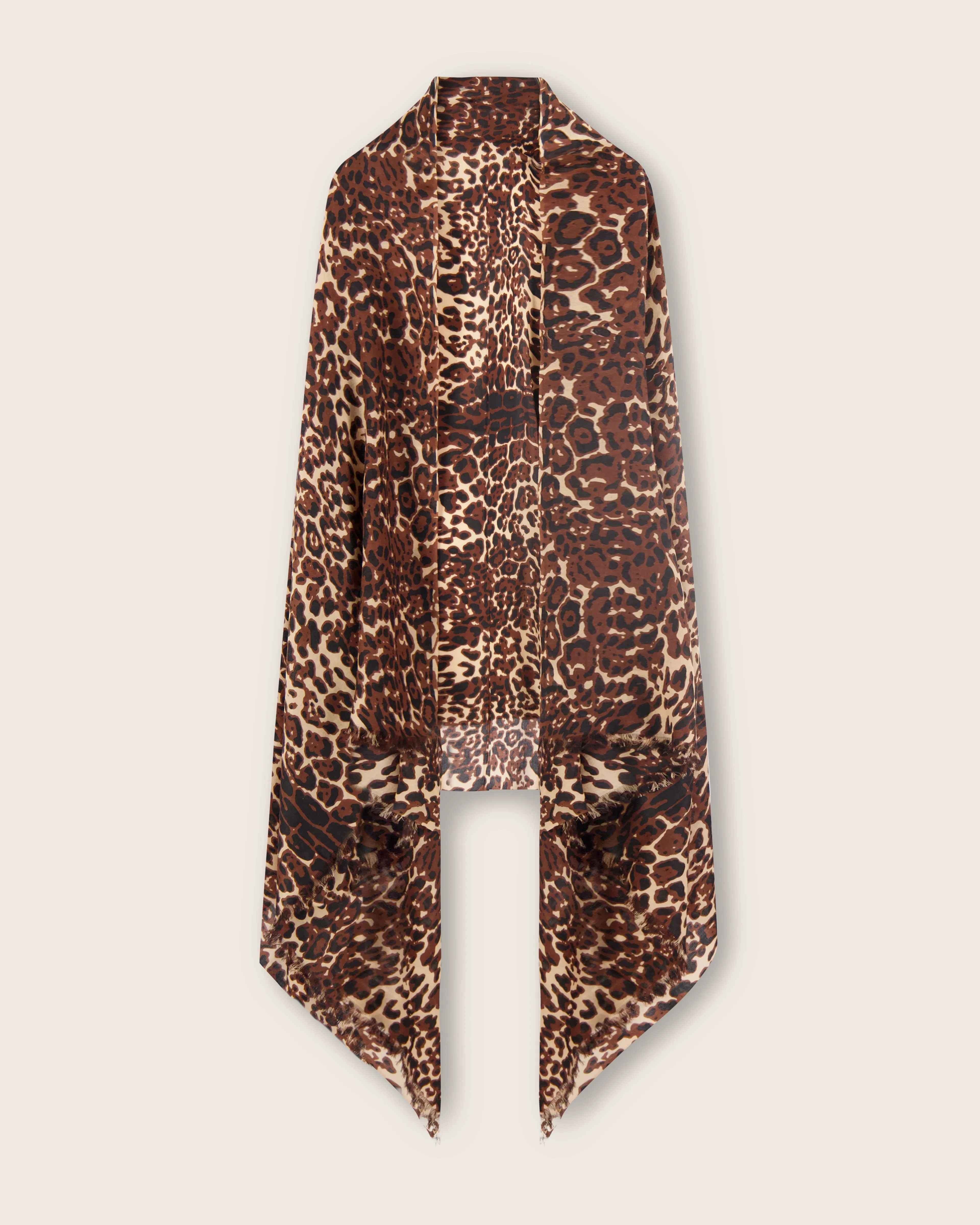 Leopard Print Lightweight Cashmere Wrap