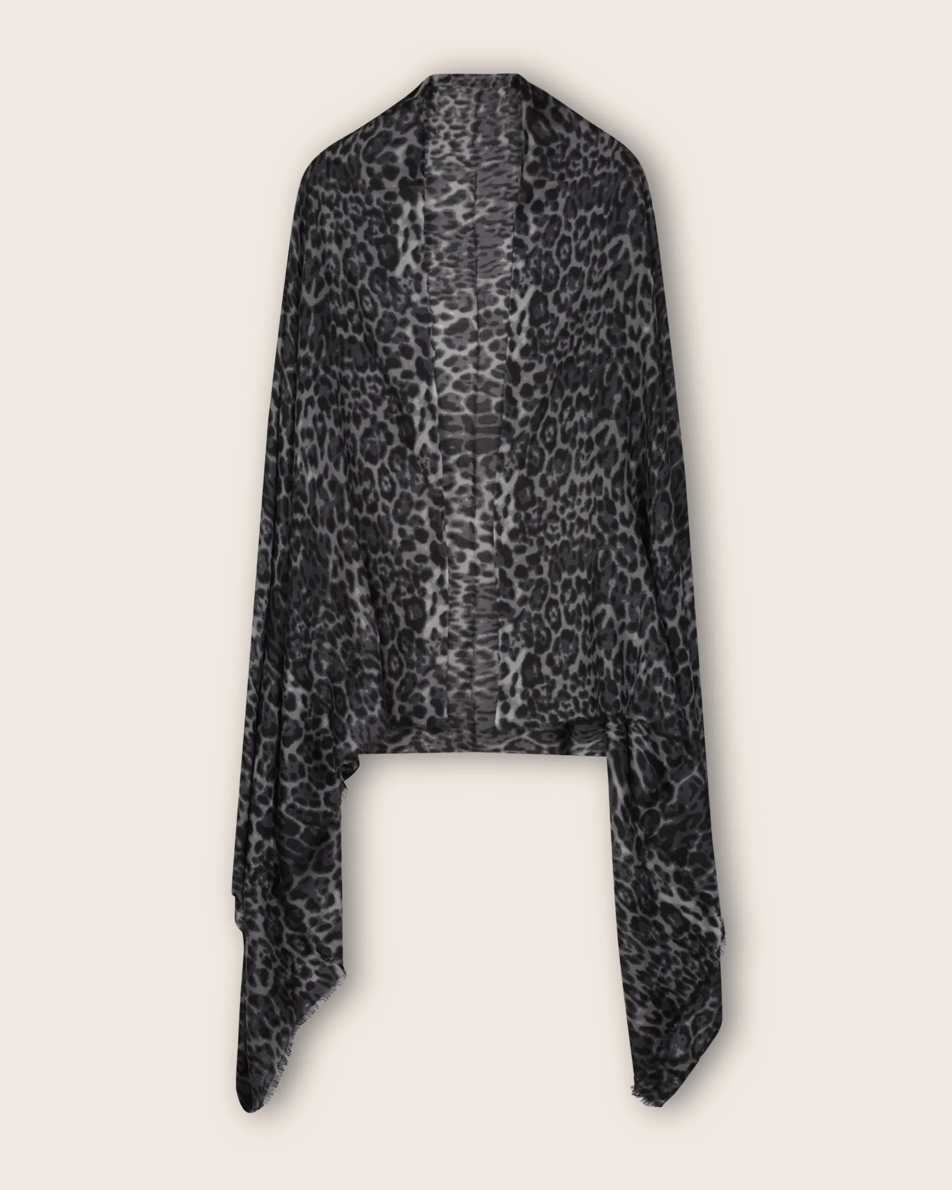 Leopard Print Lightweight Cashmere Wrap