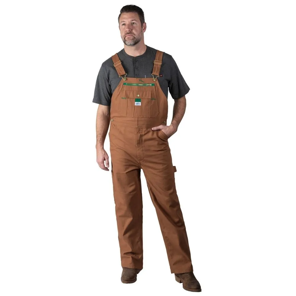 Liberty Men's Duck Bib Work Overall YB790 - Brown