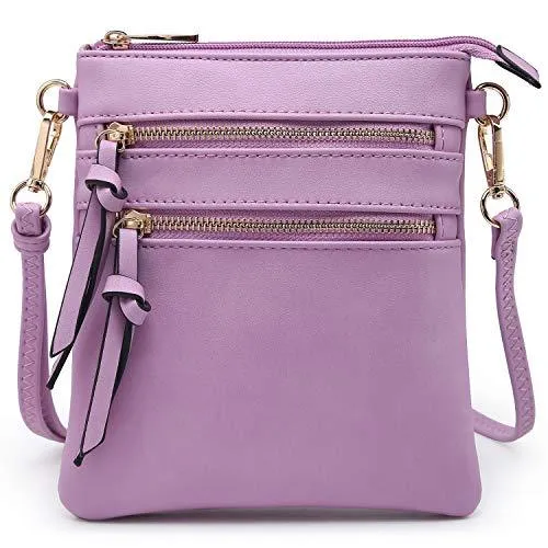 Lightweight Functional Multi Pocket Vegan Leather Shoulder Crossbody Bag l Dasein