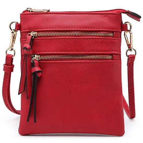 Lightweight Functional Multi Pocket Vegan Leather Shoulder Crossbody Bag l Dasein