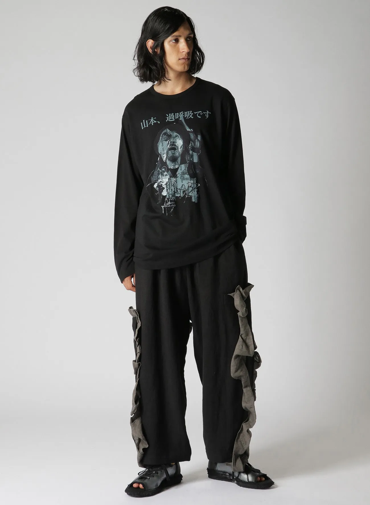 LI/RY CANVAS DECO WIDE PANTS