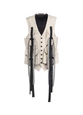 LONG BELT ARMY VEST