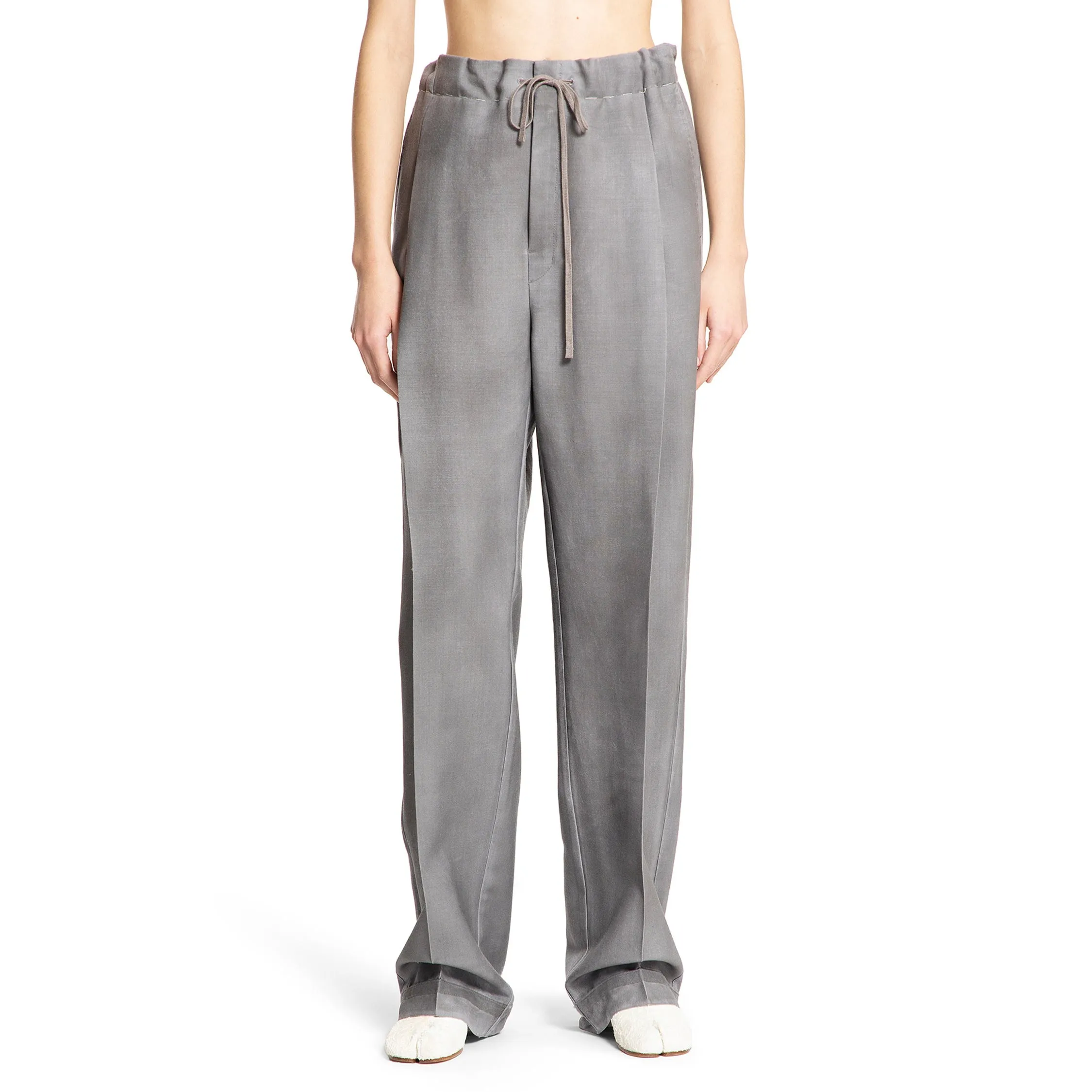 MAISON MARGIELA WOMAN GREY TROUSERS