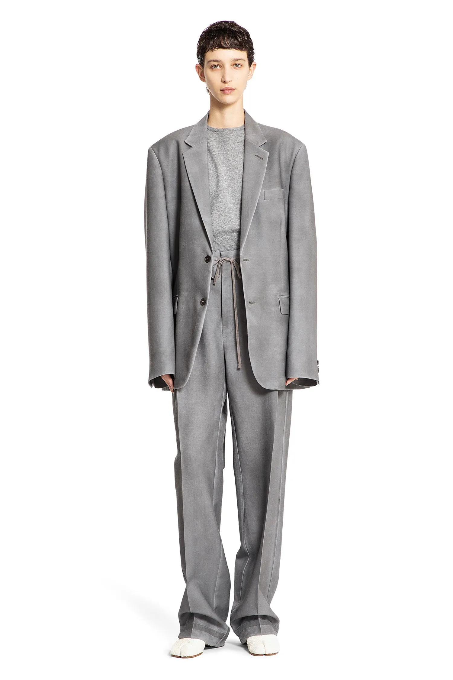 MAISON MARGIELA WOMAN GREY TROUSERS