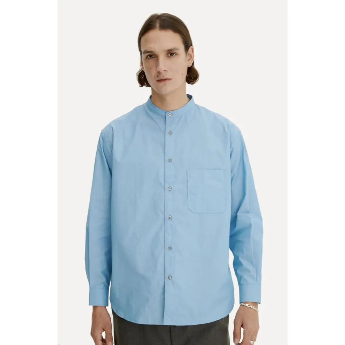 Mao Shirt Lichen Blue