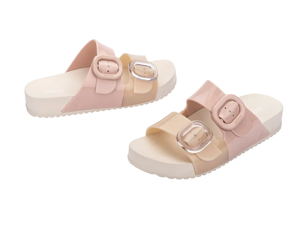 Melissa Cozy AD Beige Platform Unisex Slides Slip Ons