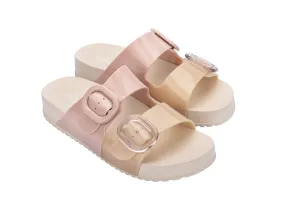 Melissa Cozy AD Beige Platform Unisex Slides Slip Ons