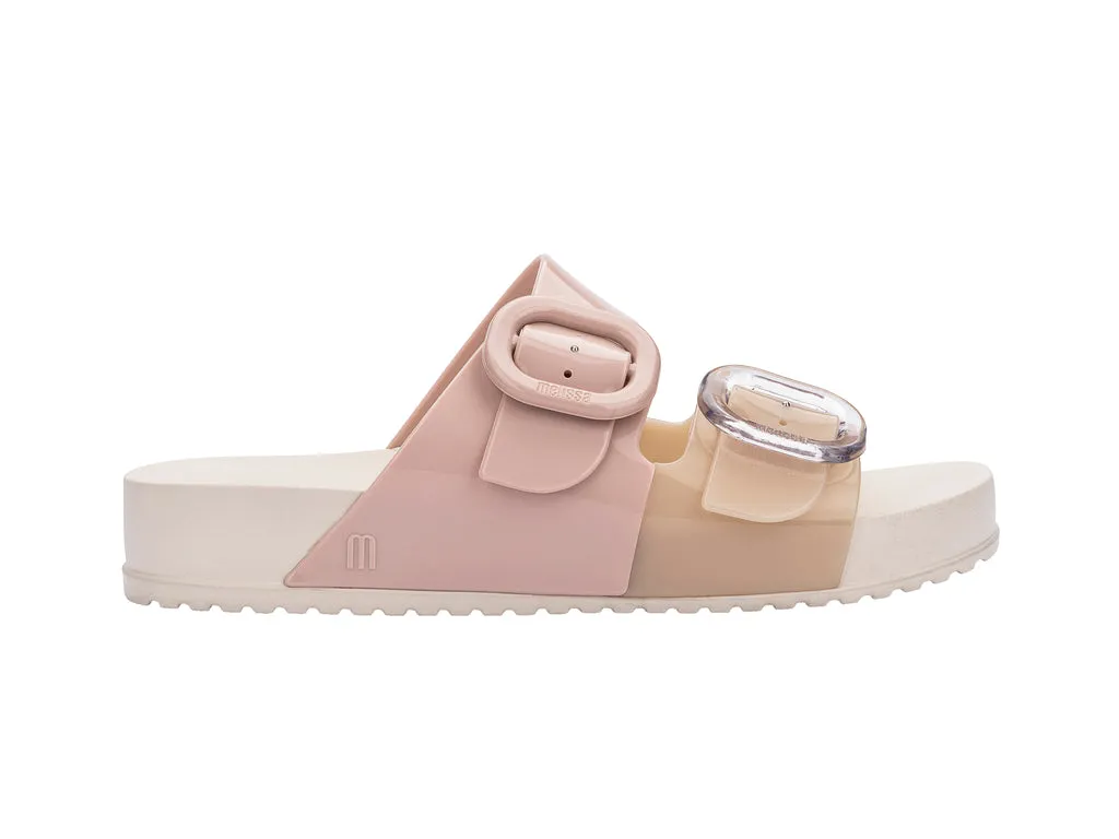 Melissa Cozy AD Beige Platform Unisex Slides Slip Ons