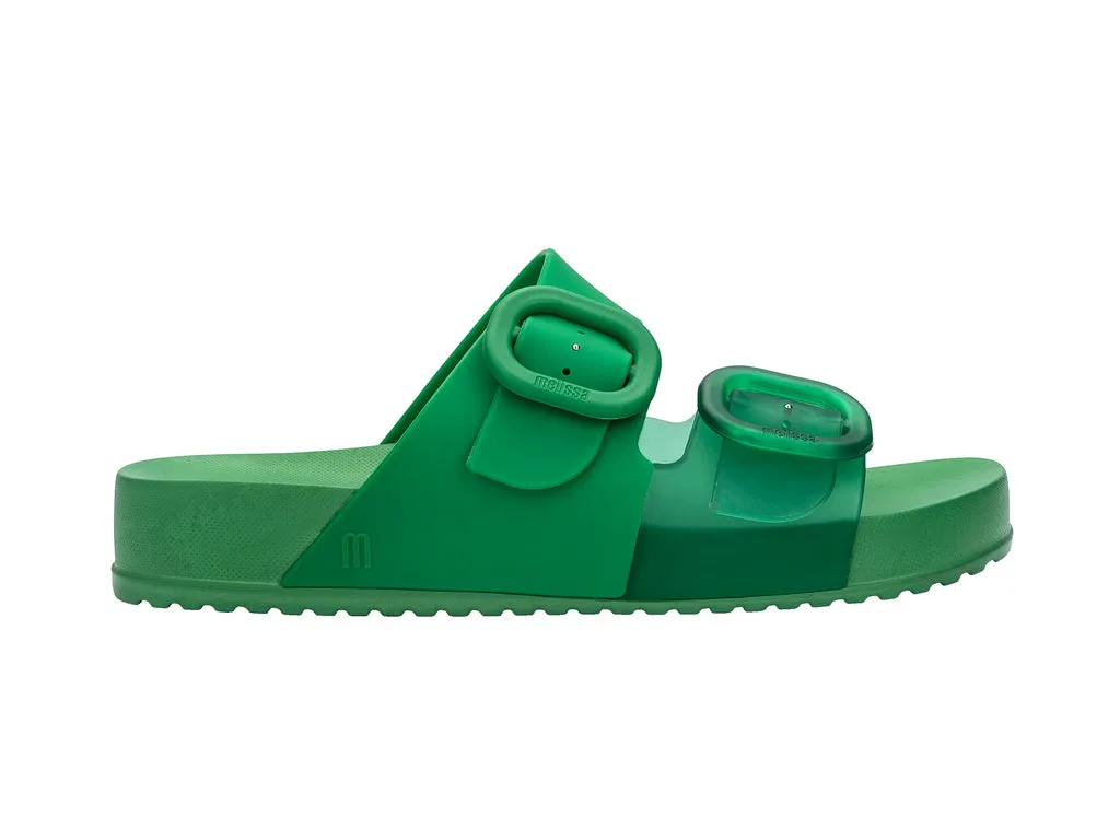 Melissa Cozy AD Green Platform Unisex Slides Slip Ons