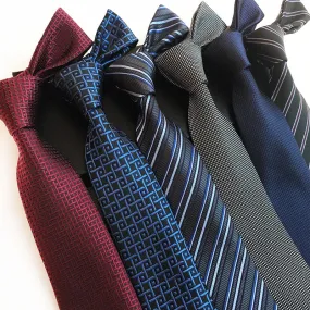 Men Ties Stripes Woven Silk Necktie For Formal Business Party |  XU-B