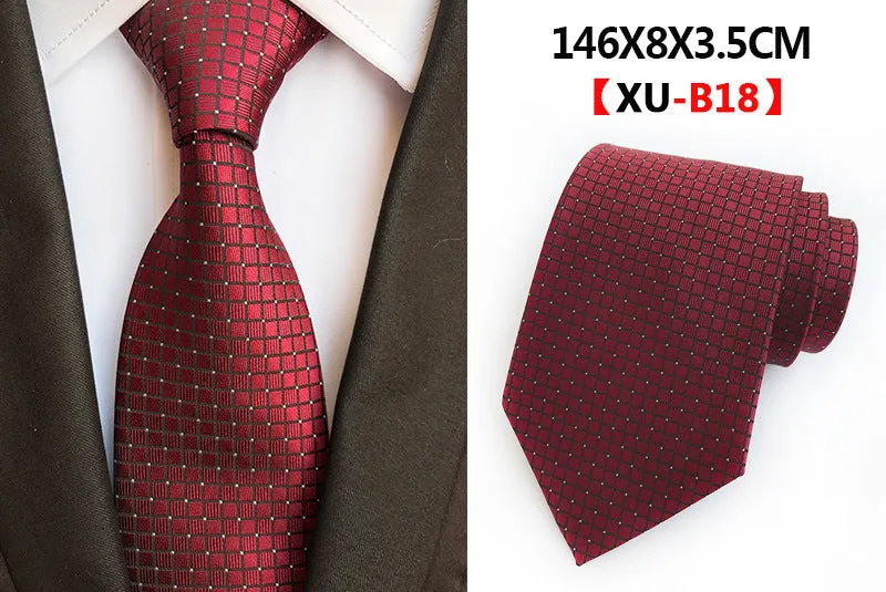 Men Ties Stripes Woven Silk Necktie For Formal Business Party |  XU-B