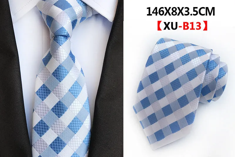 Men Ties Stripes Woven Silk Necktie For Formal Business Party |  XU-B