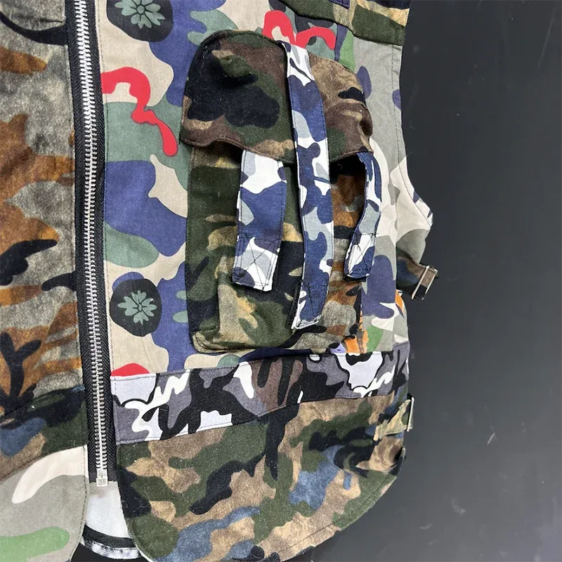 Men's High Streetwear Camouflage Cargo Vest