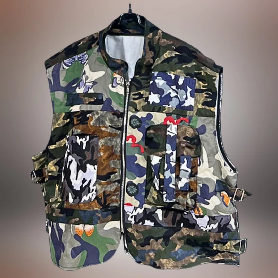 Men's High Streetwear Camouflage Cargo Vest