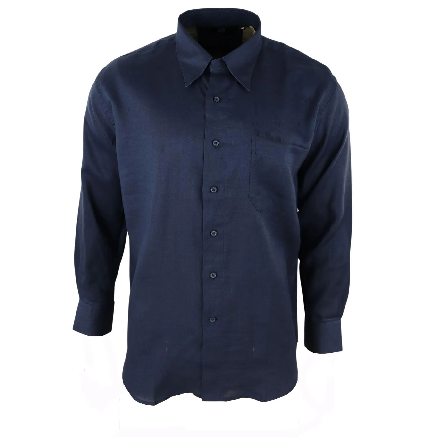 Mens Linen Summer Shirt Breathable Fabric Classic Full Sleeve