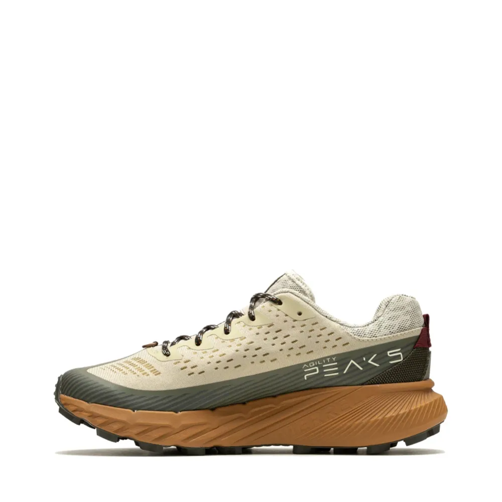 Merrell Men's Agility Peak 5 Trail Sneaker in Oyster/Olive