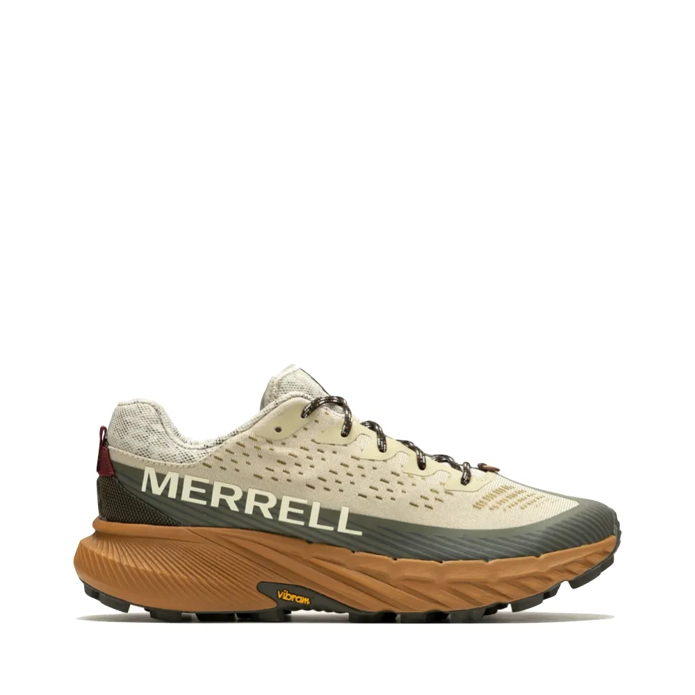 Merrell Men's Agility Peak 5 Trail Sneaker in Oyster/Olive