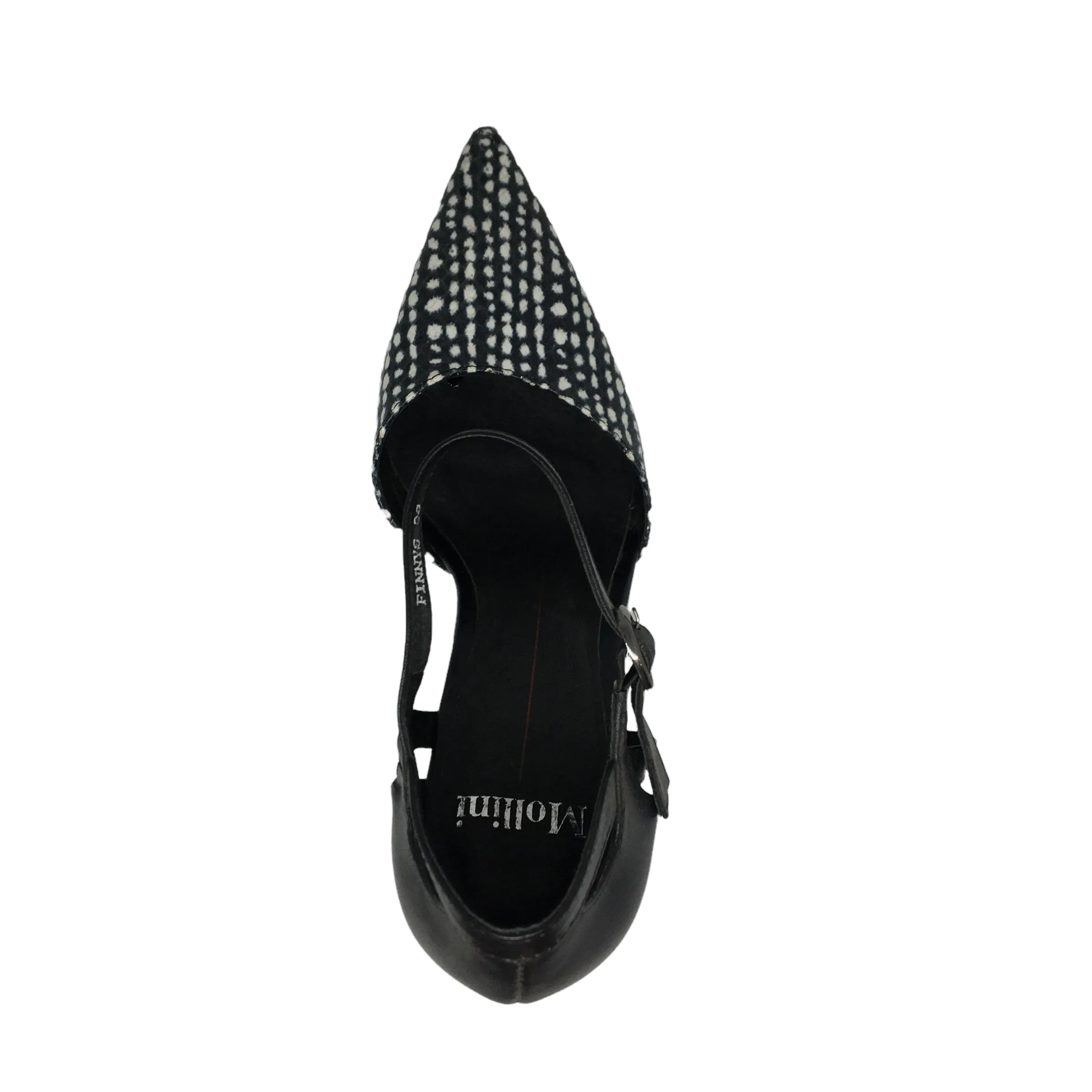 Mollini Finny Black White Spot Leather