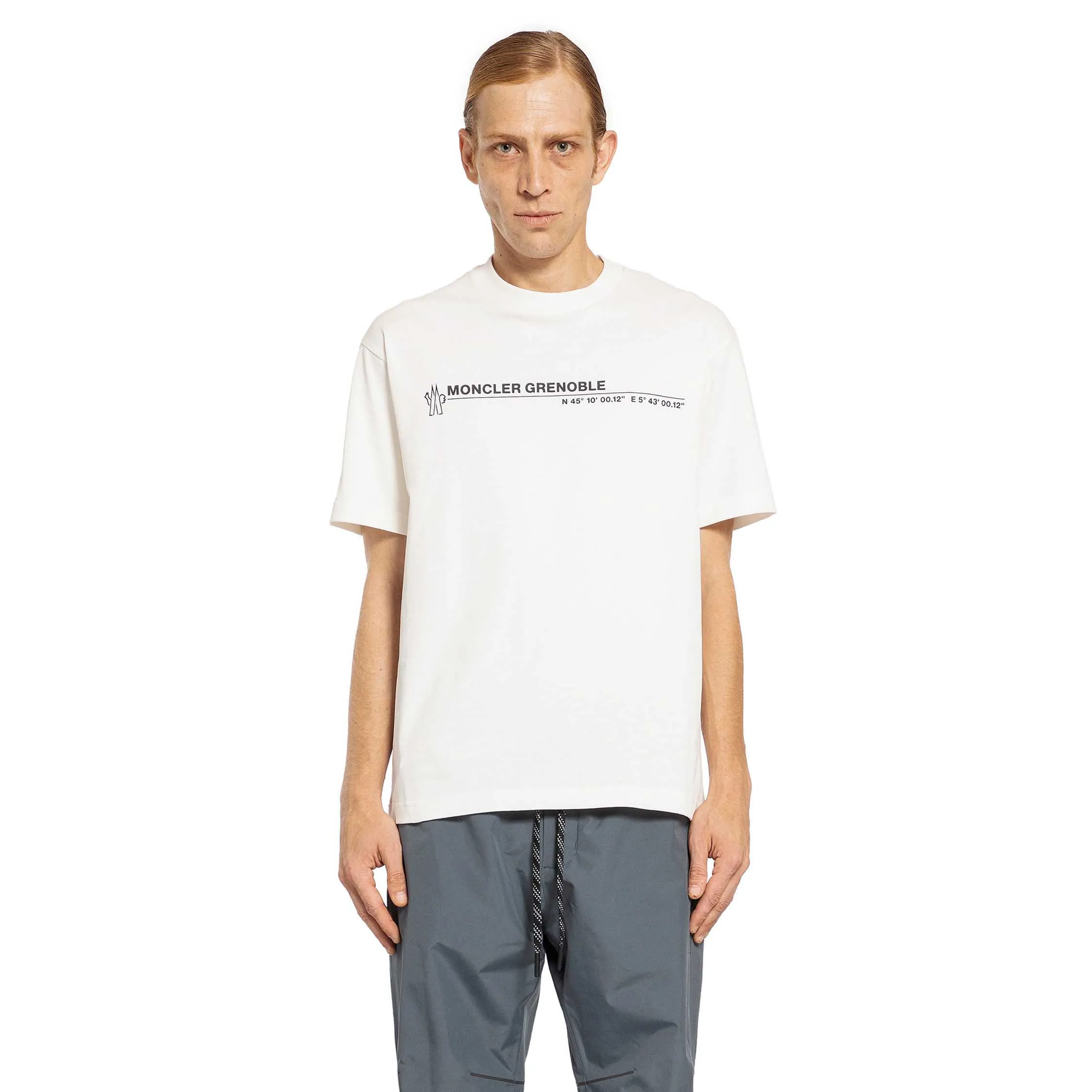 MONCLER GRENOBLE MAN WHITE T-SHIRTS & TANK TOPS