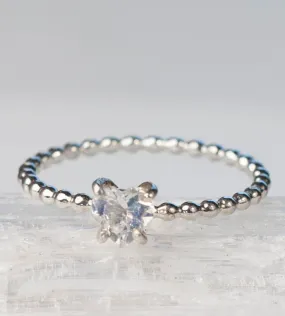 Moonstone Beaded Band Ring