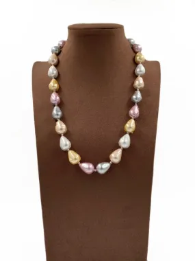 Multi Color Baroque Pearls Necklace By Gehna Shop