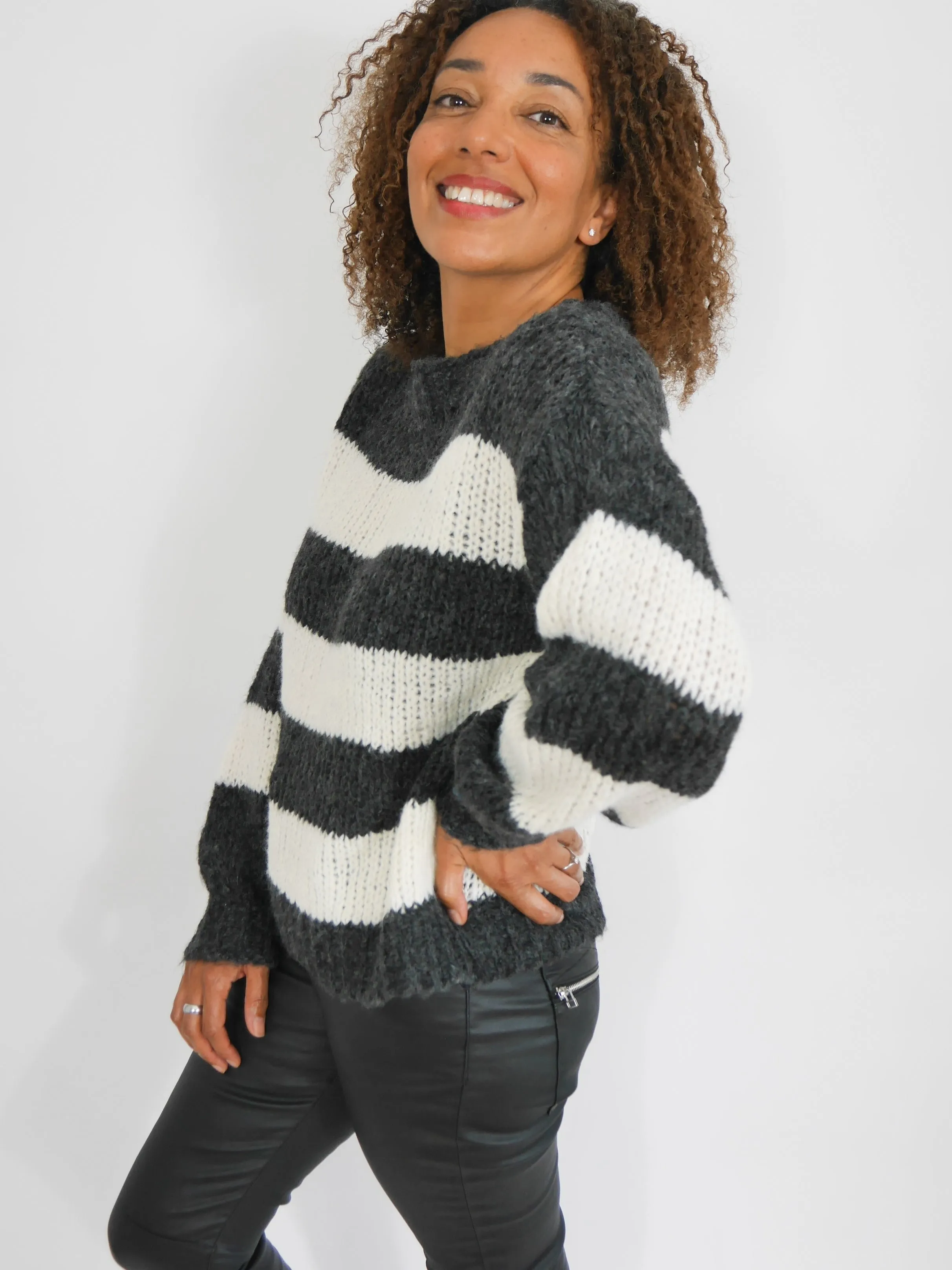 Natalie Knit Charcoal