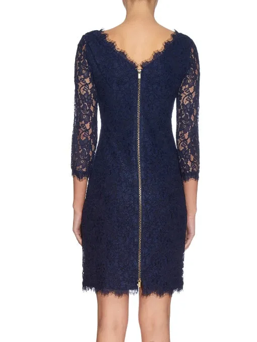 Navy Zarita Lace Mini Dress