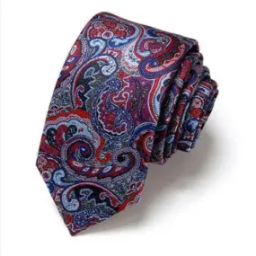 Necktie Multi Color Paisley For Men's