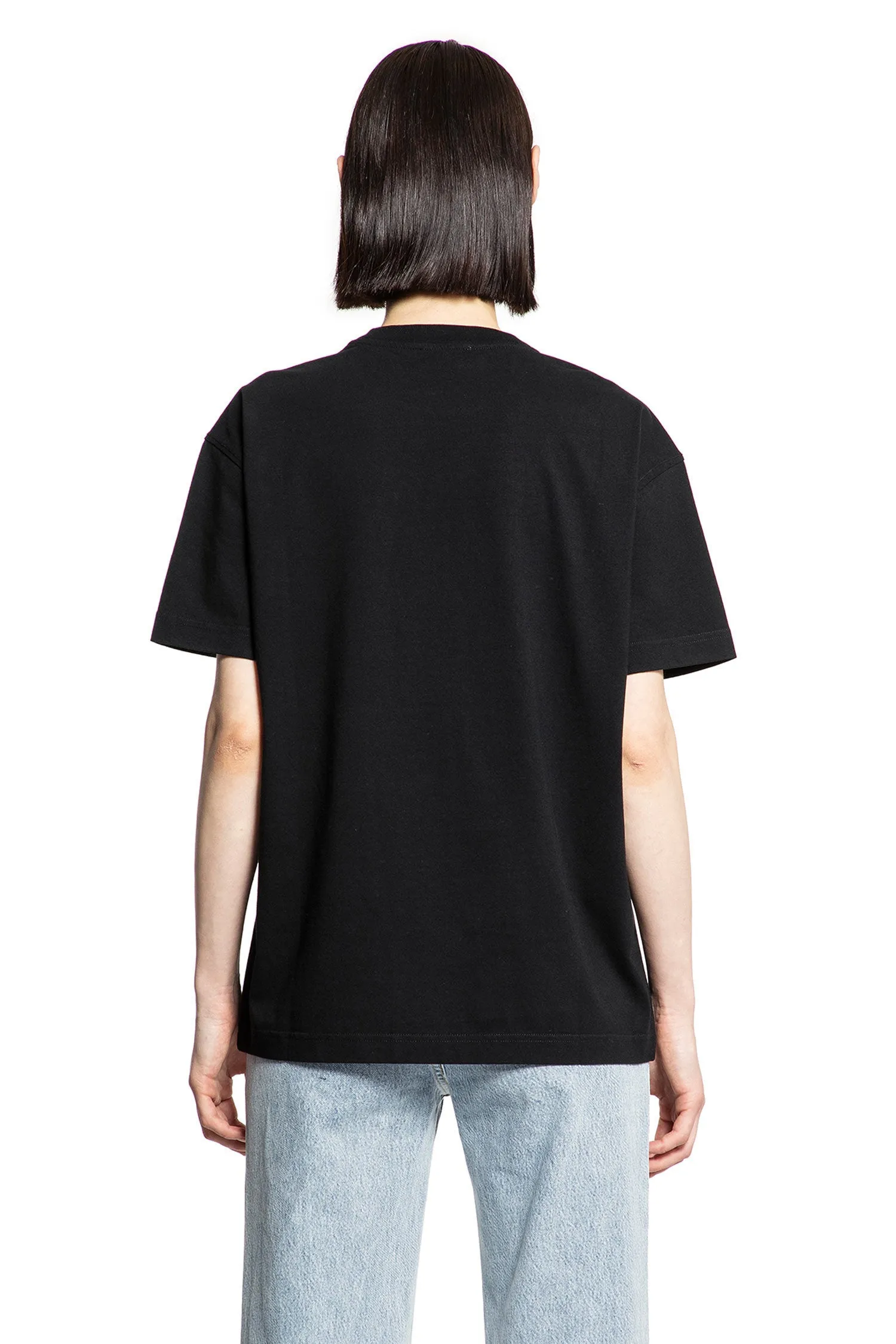 OFF-WHITE WOMAN BLACK T-SHIRTS & TANK TOPS