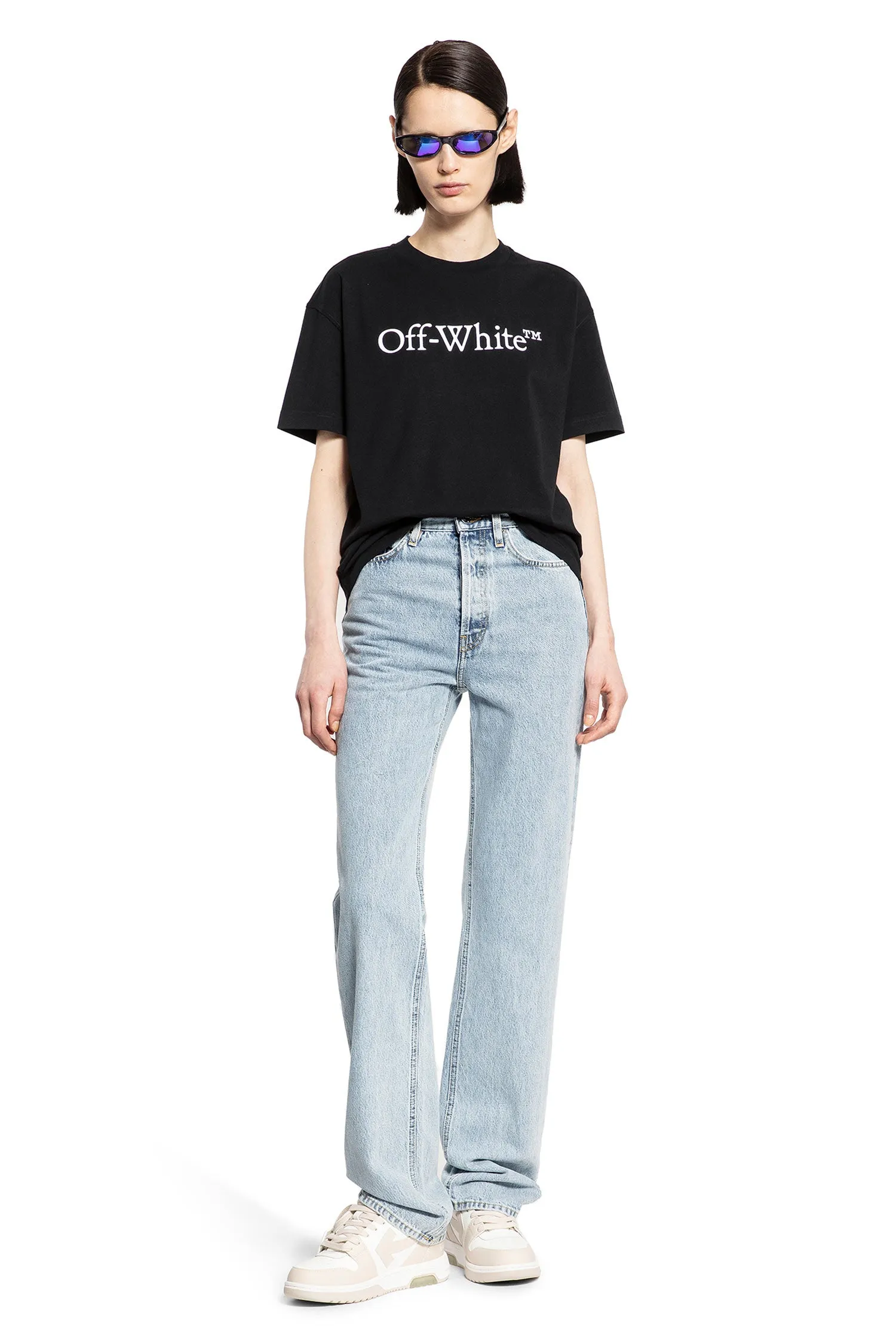 OFF-WHITE WOMAN BLACK T-SHIRTS & TANK TOPS