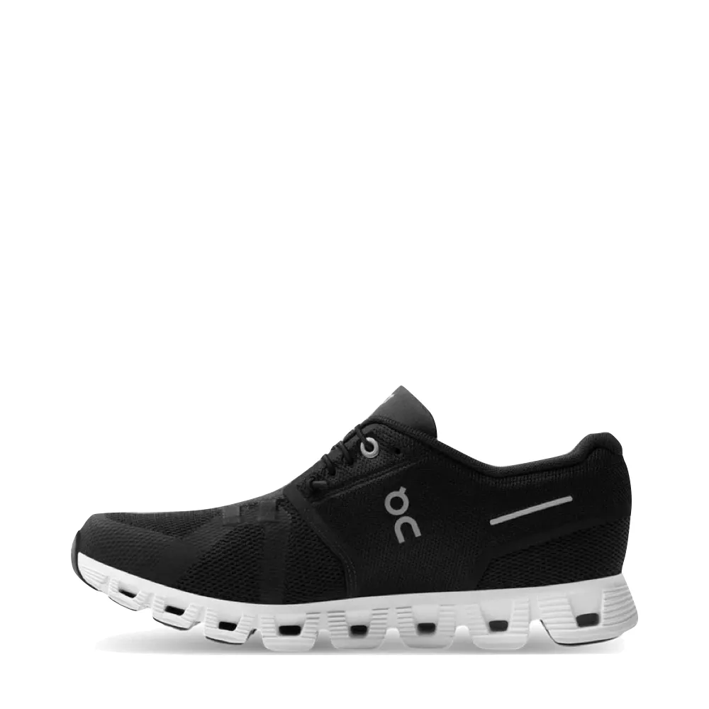 On Women's Cloud 5 Sneaker in Black/White