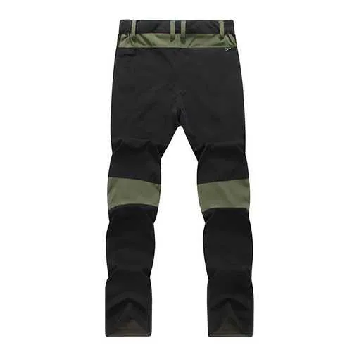 Outdoor Dry Thin Elastic Pants Mens Windproof Breathable Wicking Hiking Climbing Trousers