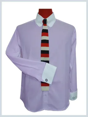 Penny Tab Collar Shirt - Lavender Color Shirt