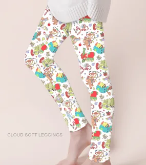 [Pre Order] Merry & Bright Holiday Toys - Adult & Kids Casual Cloud Soft Yoga Band Leggings (EST SHIP LATE OCT)