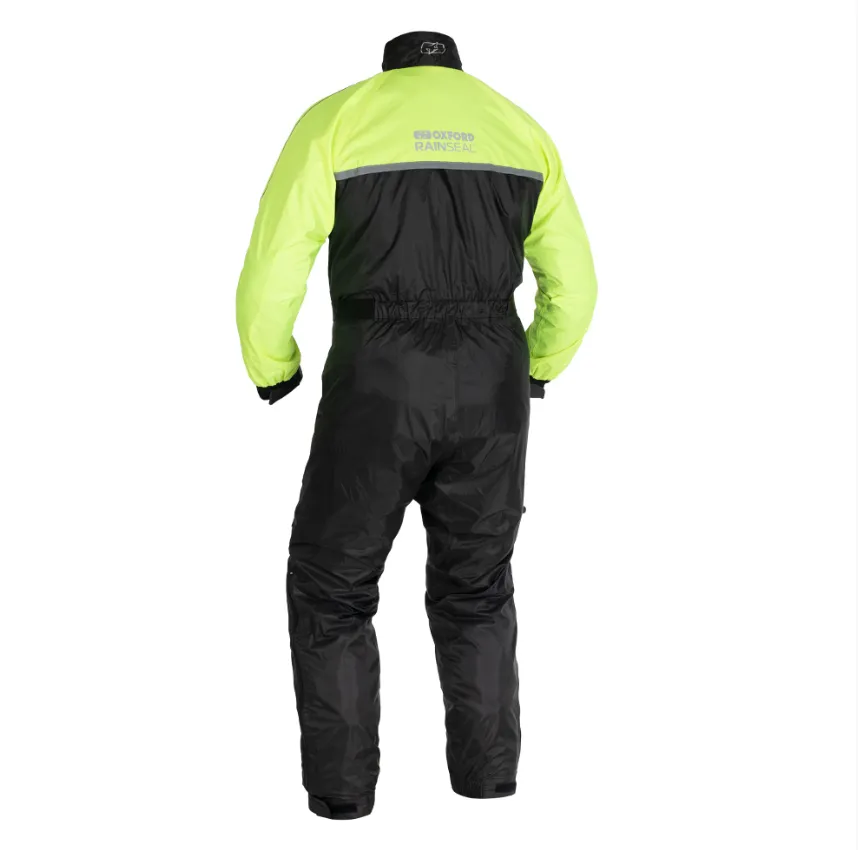 Rainseal One Piece Waterproof Biker Oversuit Black / Fluorescent by Oxford