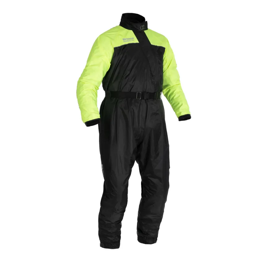 Rainseal One Piece Waterproof Biker Oversuit Black / Fluorescent by Oxford