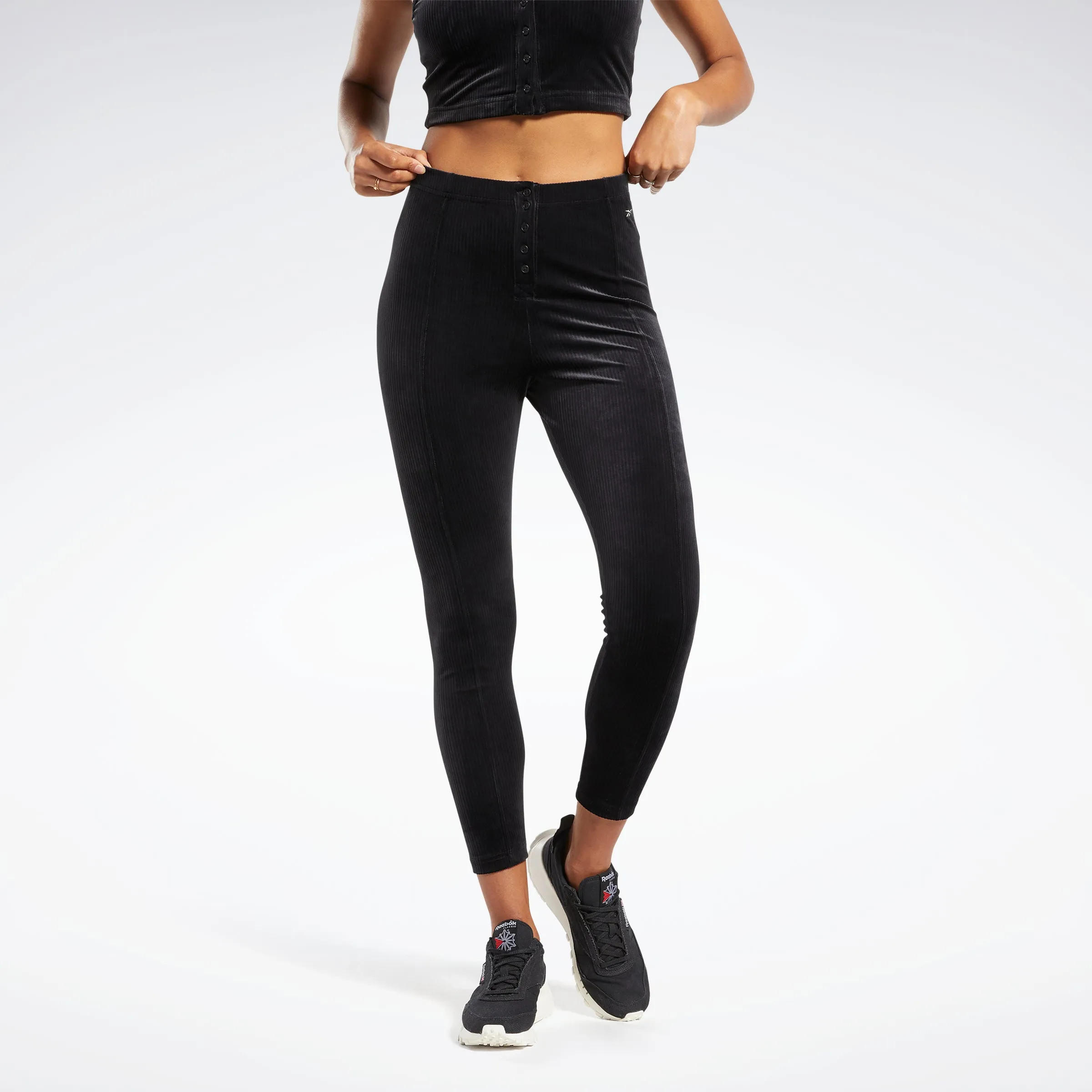 Reebok Apparel Women Classics Velour Leggings Black